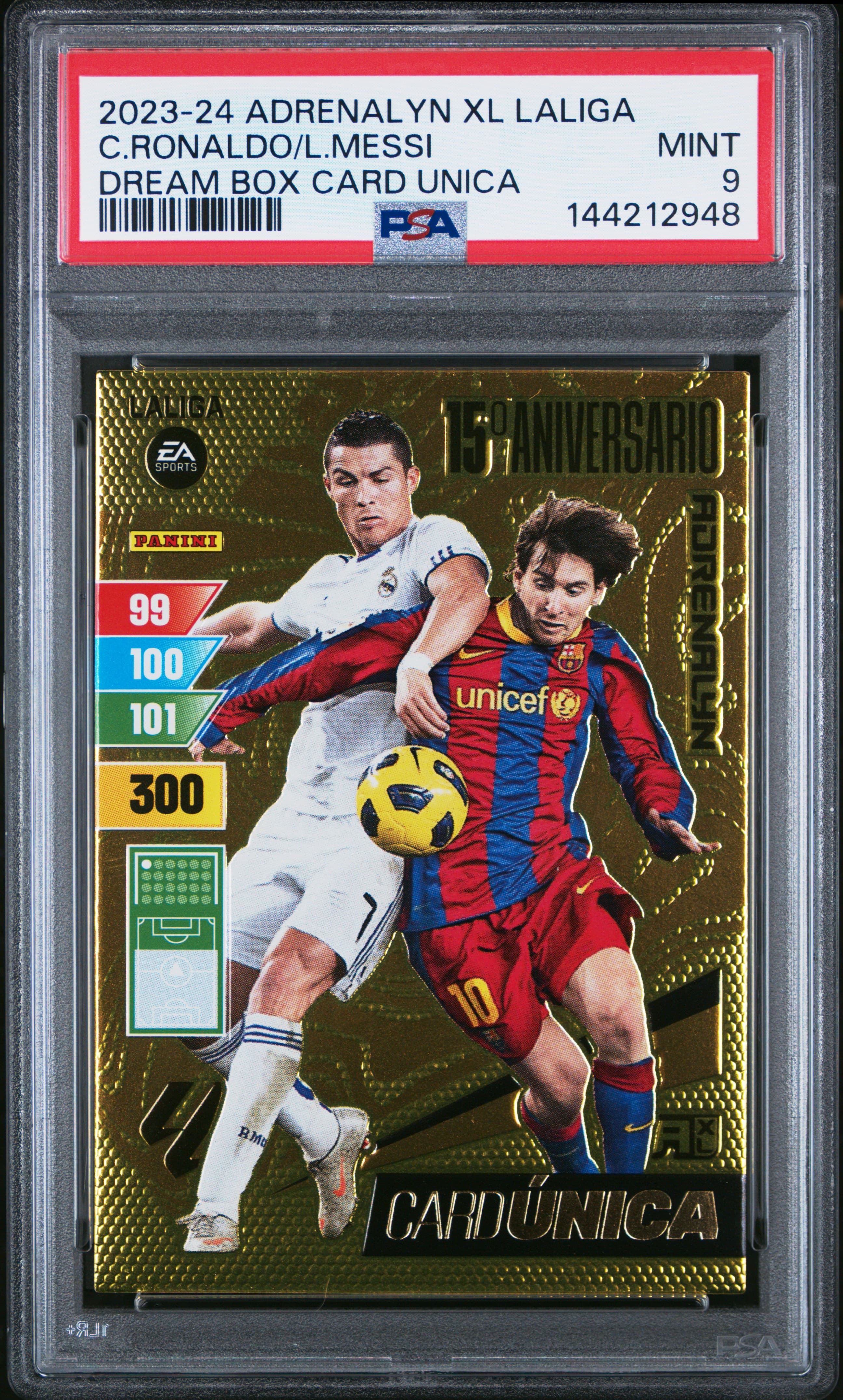 2023 PANINI ADRENALYN XL LALIGA DREAM BOX CARD UNICA C.RONALDO/L.MESSI DREAM BOX CARD UNICA MINT 9 144212948