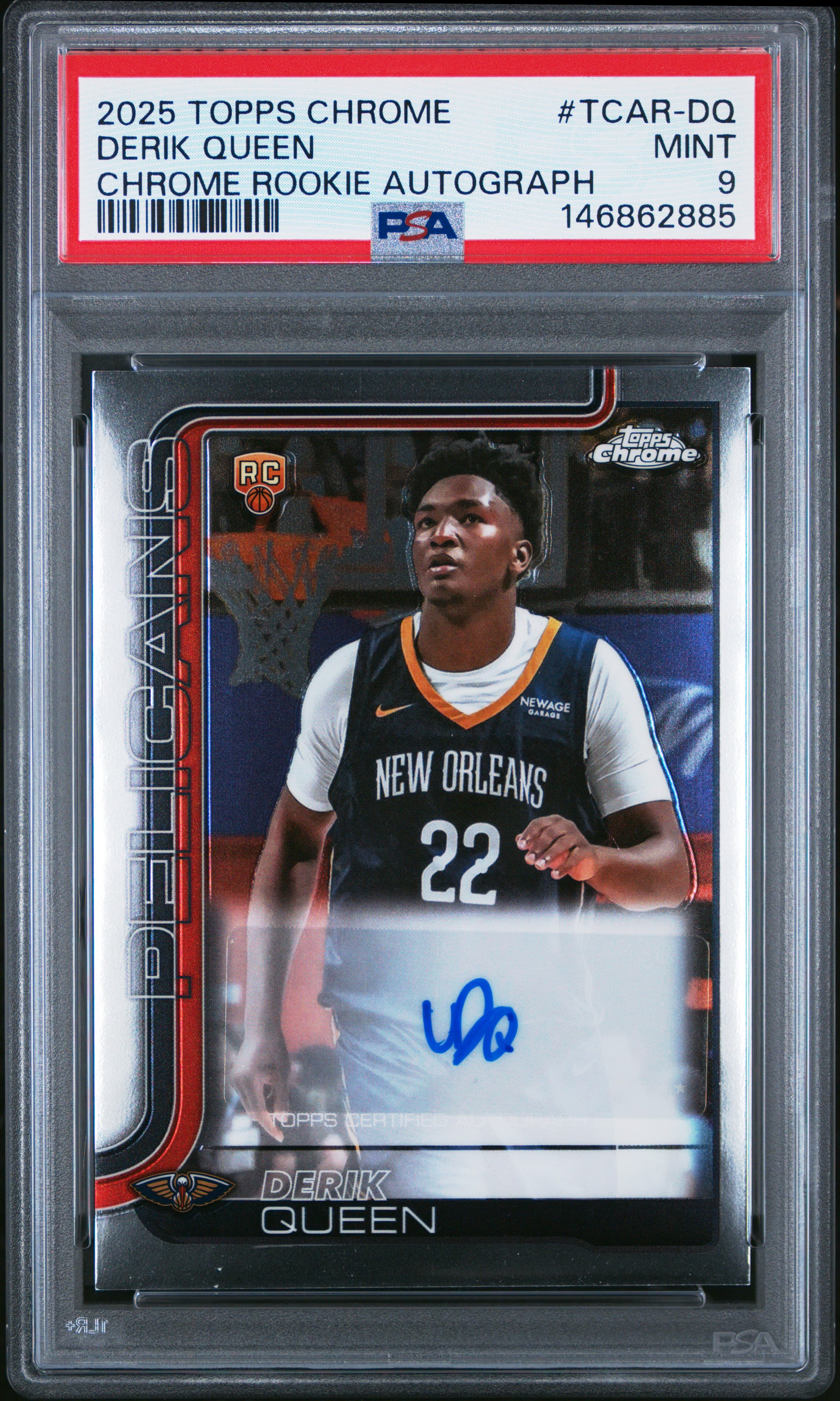 2025 TOPPS CHROME CHROME ROOKIE AUTOGRAPHS DERIK QUEEN #TCAR-DQ CHROME ROOKIE AUTOGRAPH MINT 9 146862885