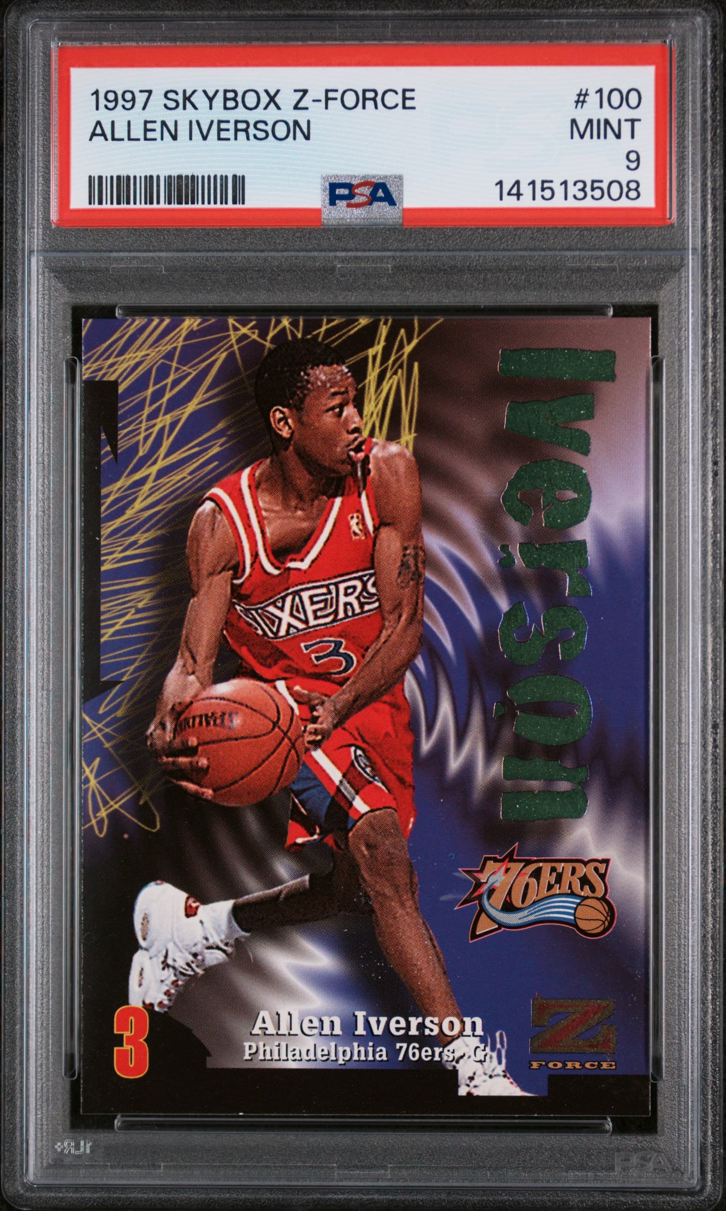 1997 SKYBOX Z-FORCE ALLEN IVERSON #100 MINT 9 141513508