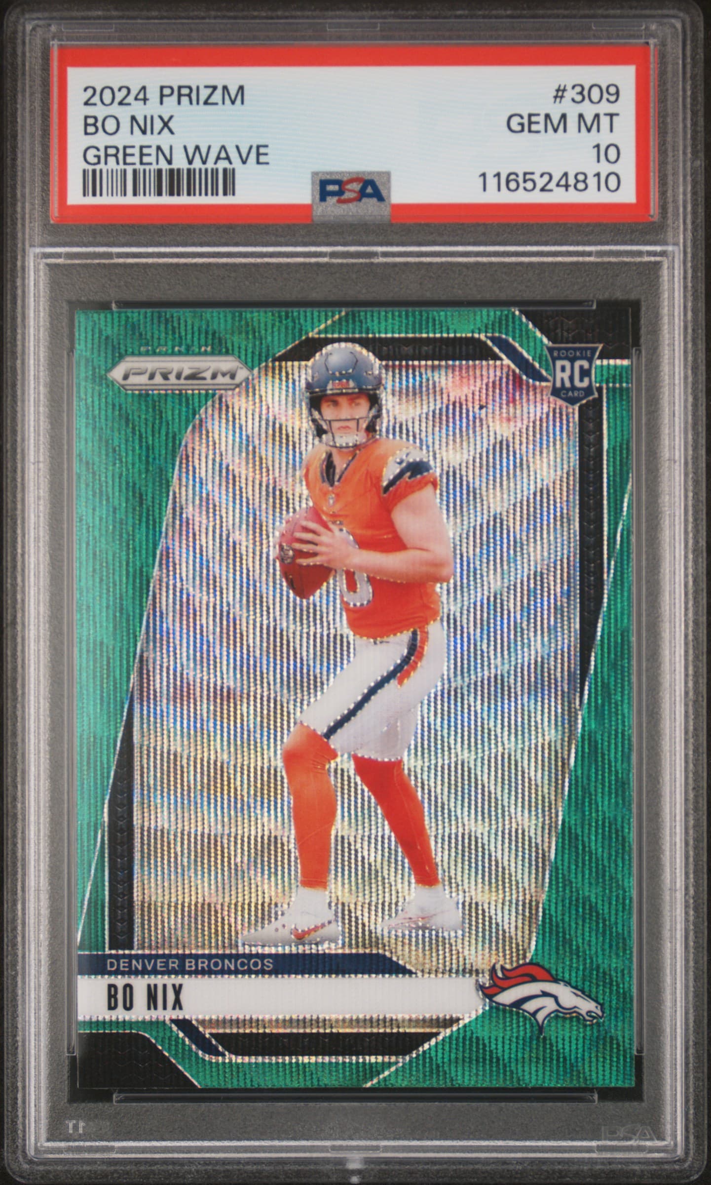 2024 PANINI PRIZM BO NIX #309 GREEN WAVE GEM MT 10 116524810