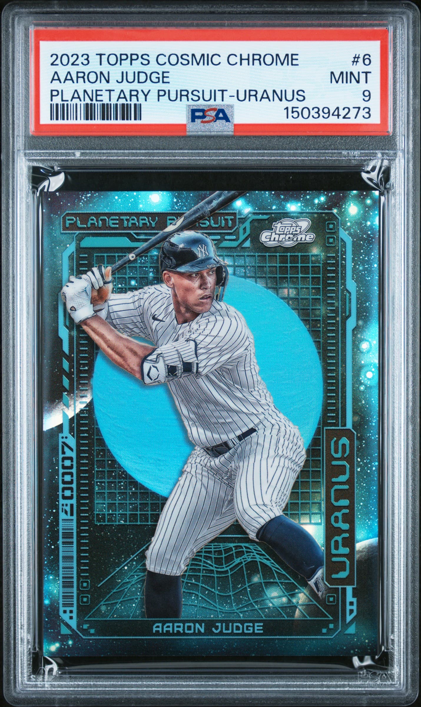 2023 TOPPS COSMIC CHROME PLANETARY PURSUIT AARON JUDGE #6 PLANETARY PURSUIT-URANUS MINT 9 150394273