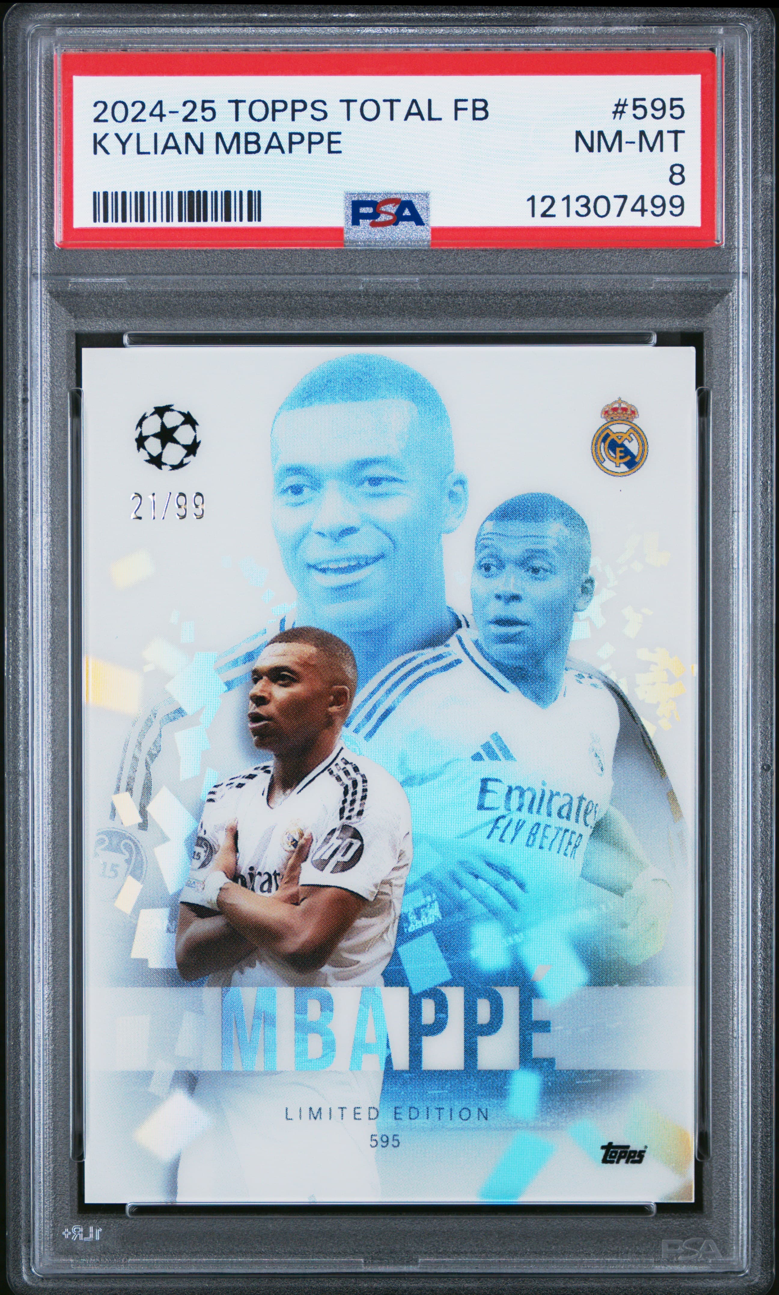 2024-25 TOPPS TOTAL FOOTBALL KYLIAN MBAPPE #595 NM-MT 8 121307499