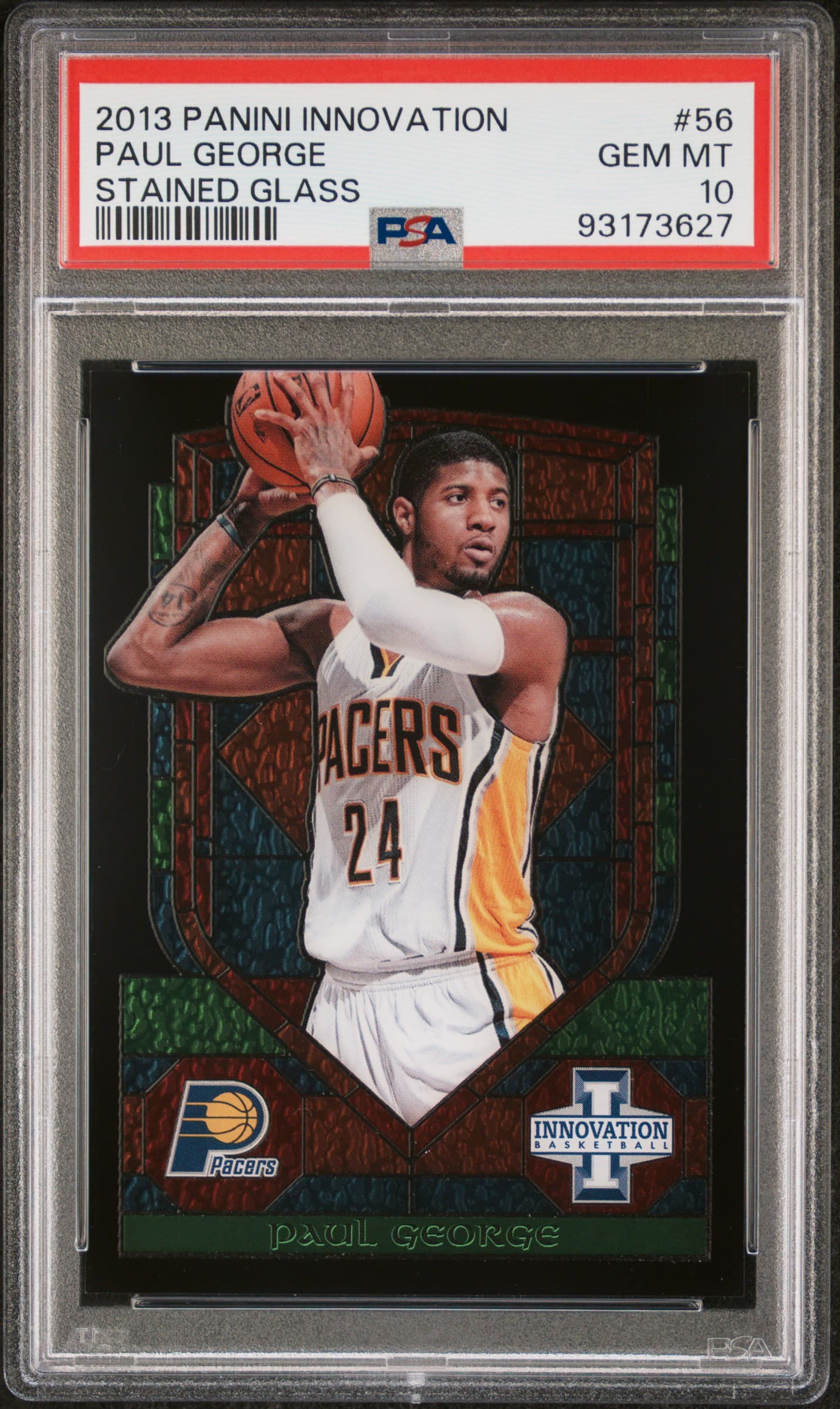 2013 PANINI INNOVATION STAINED GLASS PAUL GEORGE #56 STAINED GLASS GEM MT 10 93173627