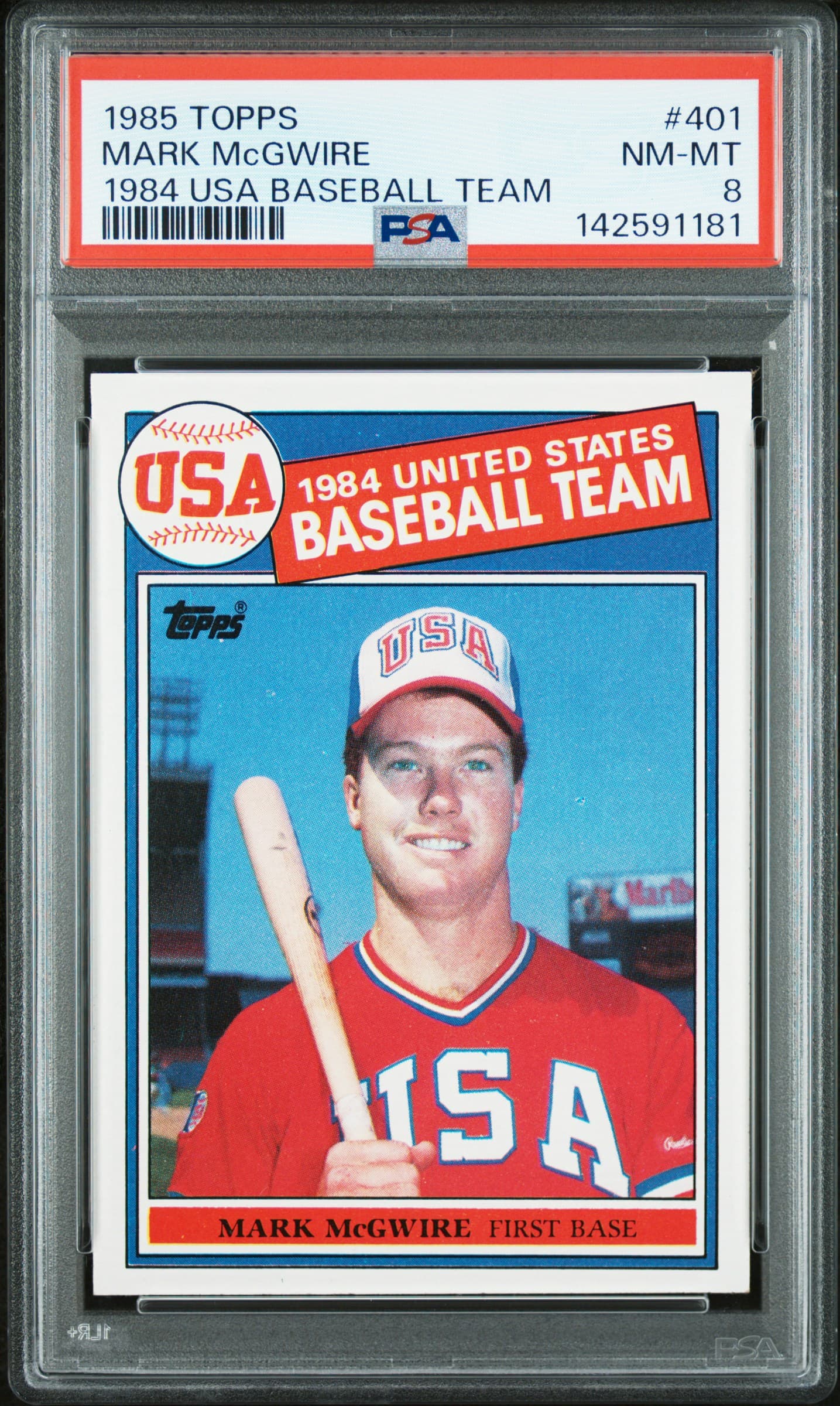 1985 TOPPS MARK McGWIRE #401 1984 USA BASEBALL TEAM NM-MT 8 142591181