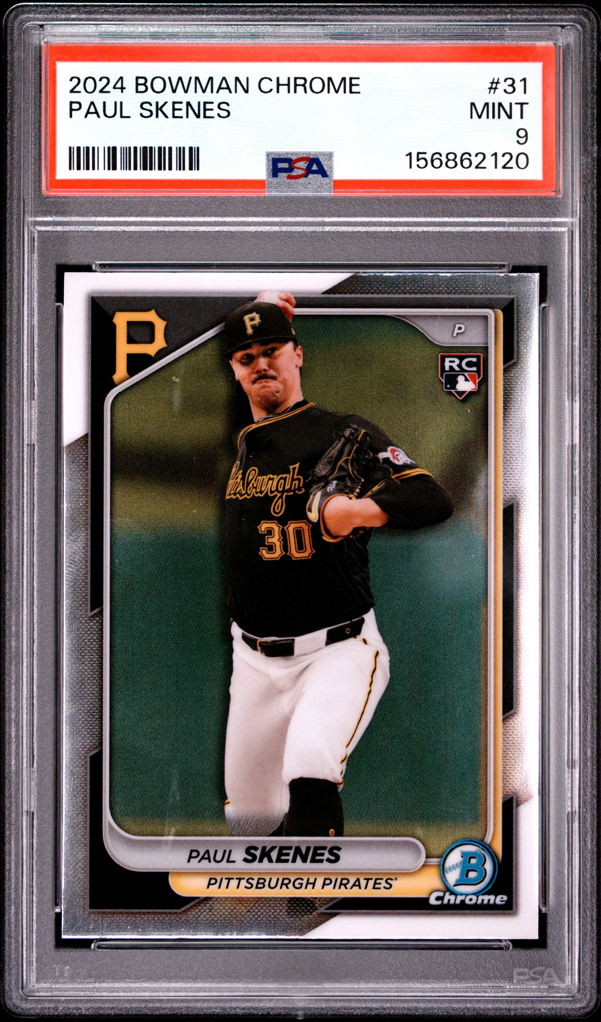 2024 BOWMAN CHROME PAUL SKENES #31 MINT 9 156862120