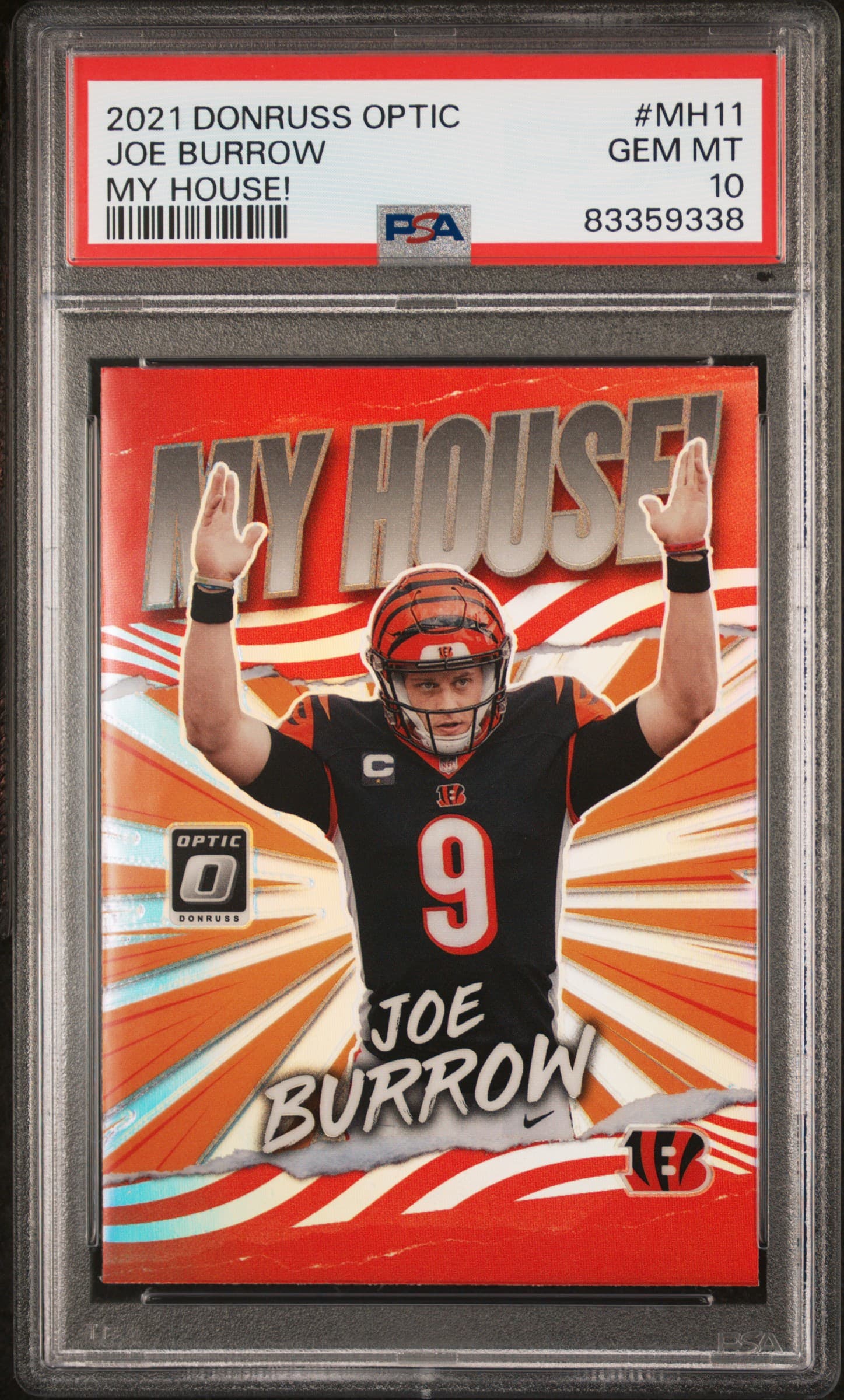2021 PANINI DONRUSS OPTIC MY HOUSE! JOE BURROW #MH11 MY HOUSE! GEM MT 10 83359338