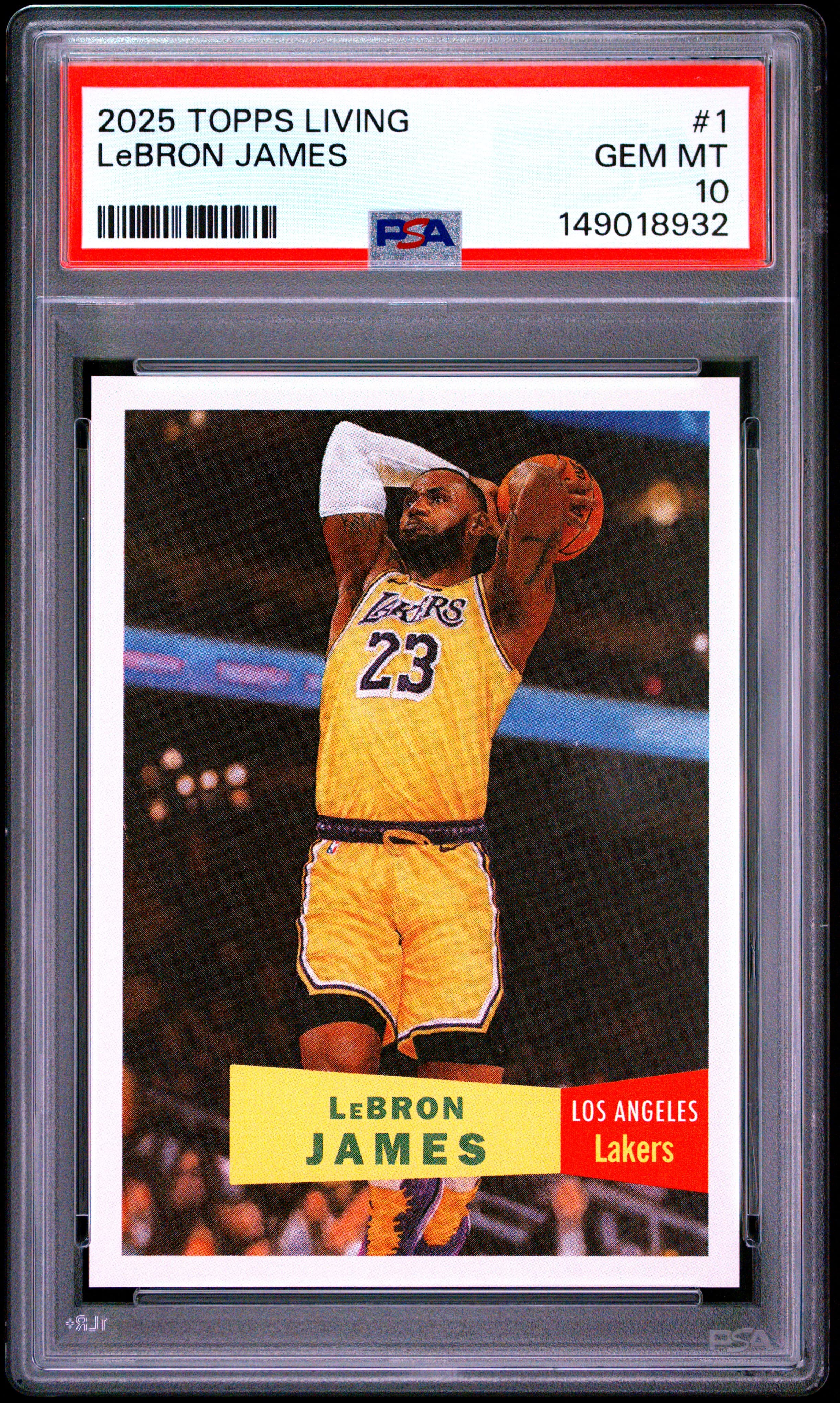 2025 TOPPS LIVING LeBRON JAMES #1 GEM MT 10 149018932