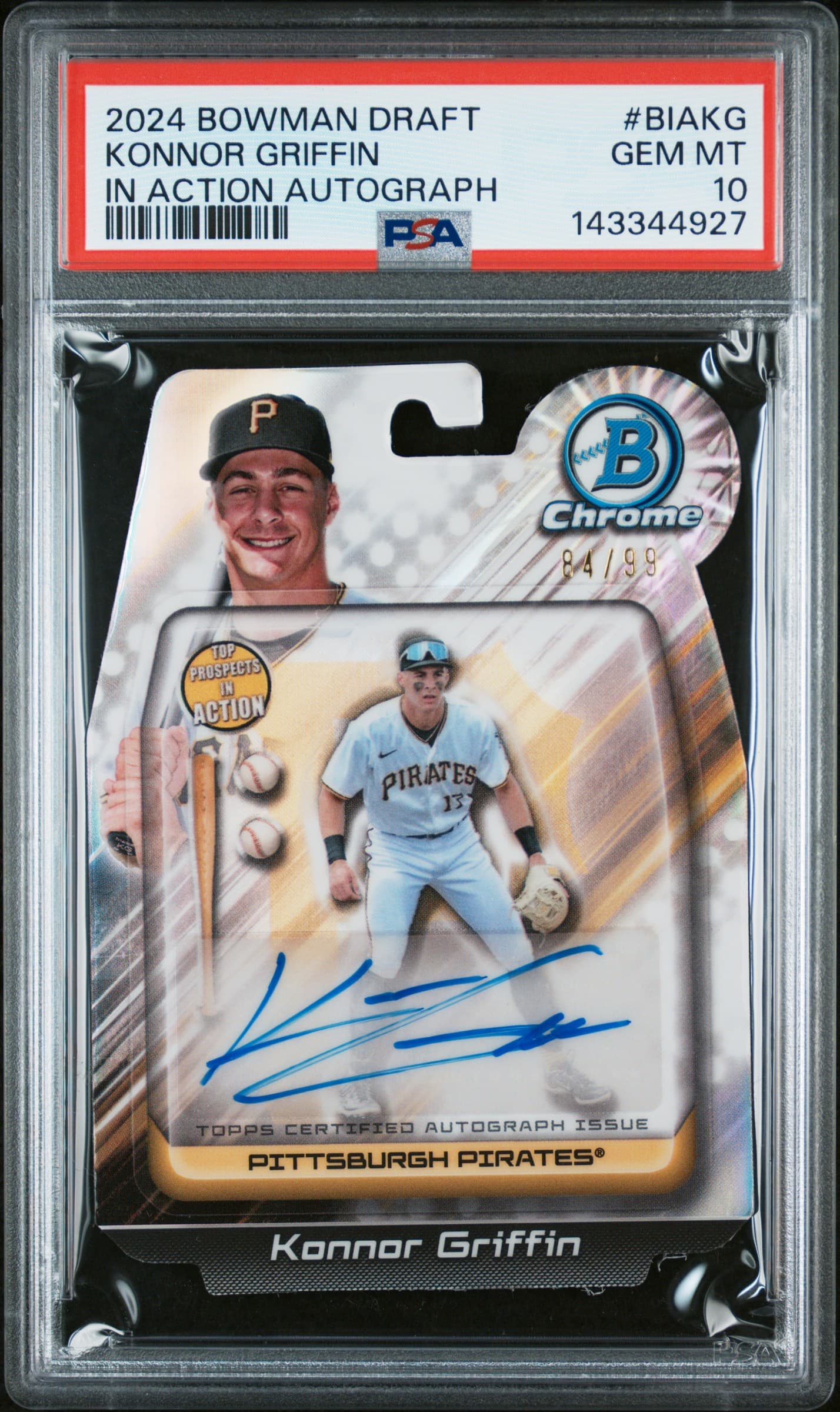 2024 BOWMAN DRAFT BOWMAN IN ACTION AUTOGRAPHS KONNOR GRIFFIN #BIAKG GEM MT 10 143344927