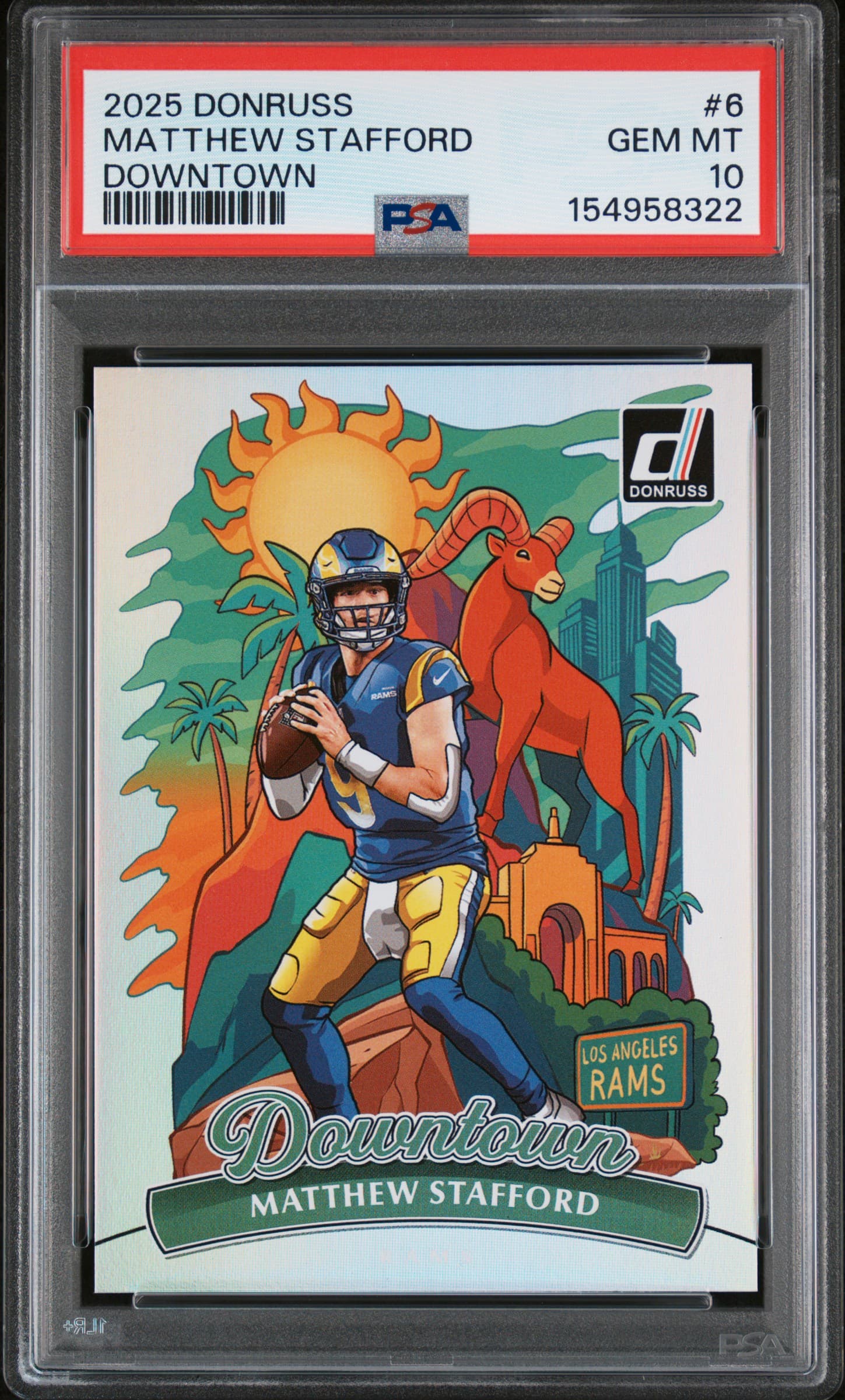2025 PANINI DONRUSS DOWNTOWN MATTHEW STAFFORD #6 GEM MT 10 154958322