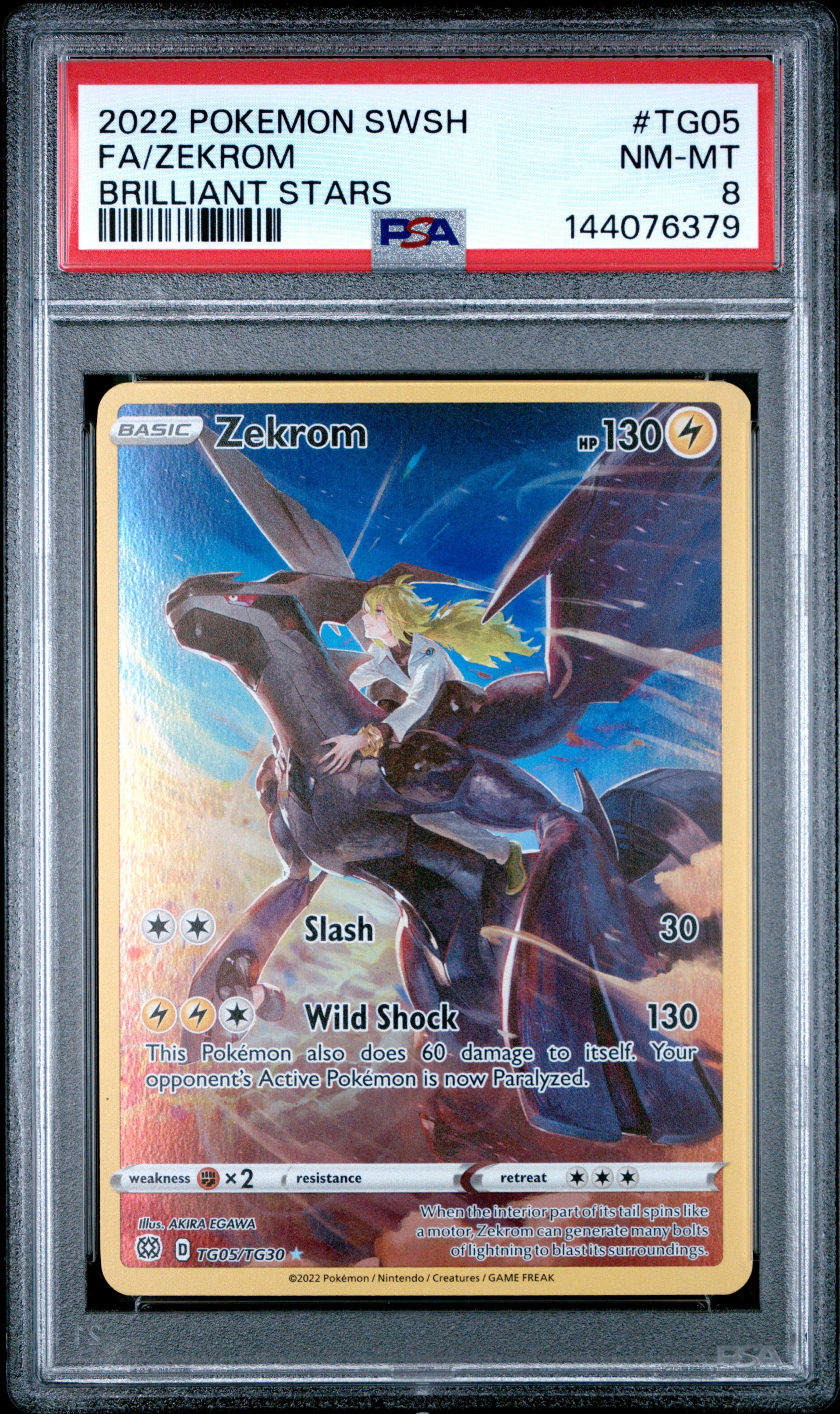 2022 POKEMON SWORD & SHIELD BRILLIANT STARS FA/ZEKROM #TG05 BRILLIANT STARS NM-MT 8 144076379