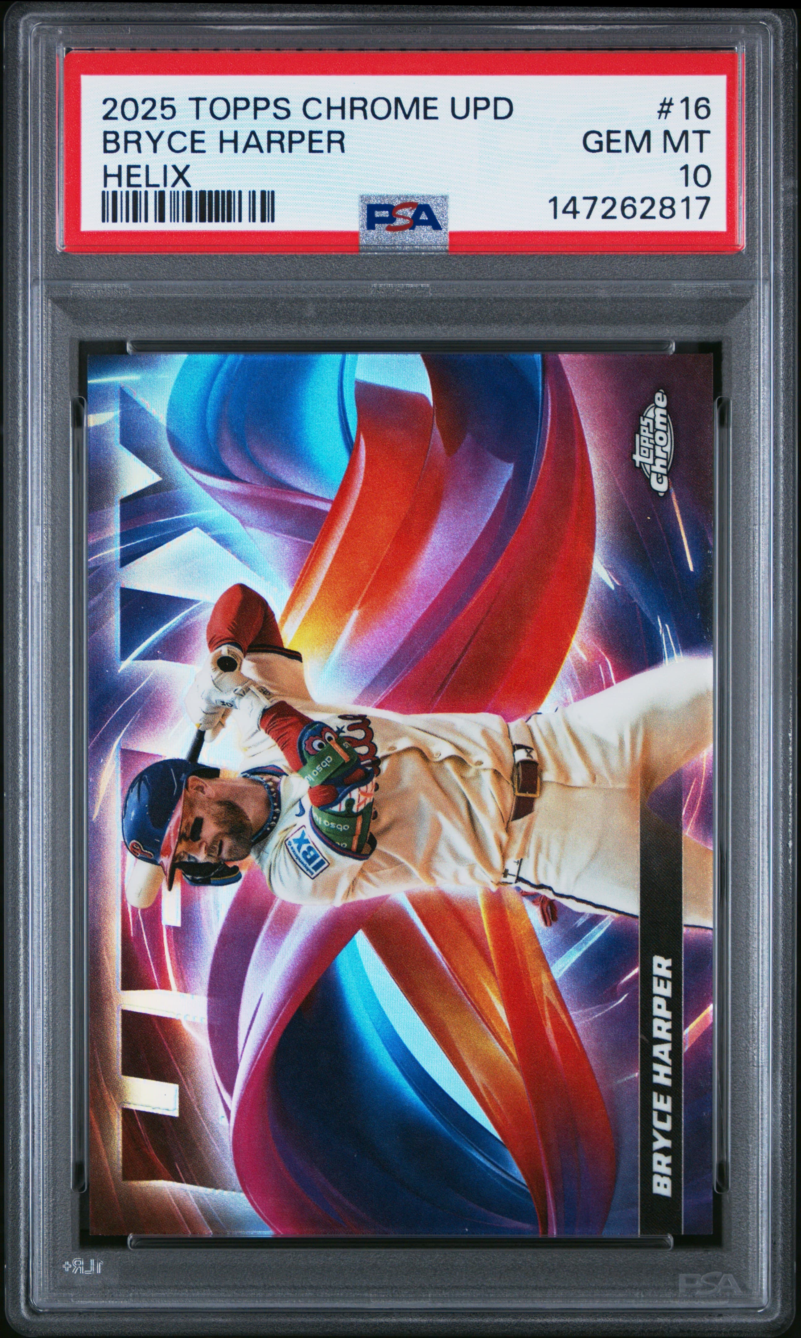 2025 TOPPS CHROME UPDATE HELIX BRYCE HARPER #16 GEM MT 10 147262817