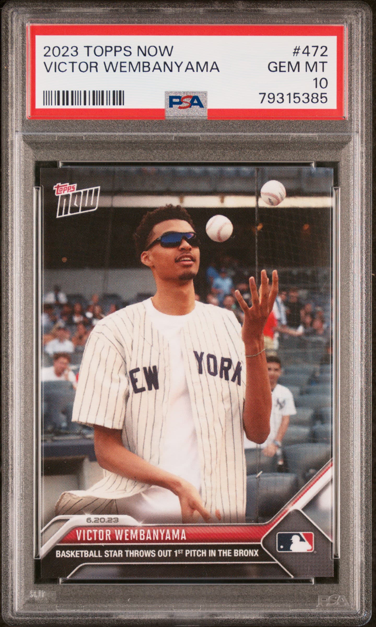 2023 TOPPS NOW VICTOR WEMBANYAMA #472 GEM MT 10 79315385