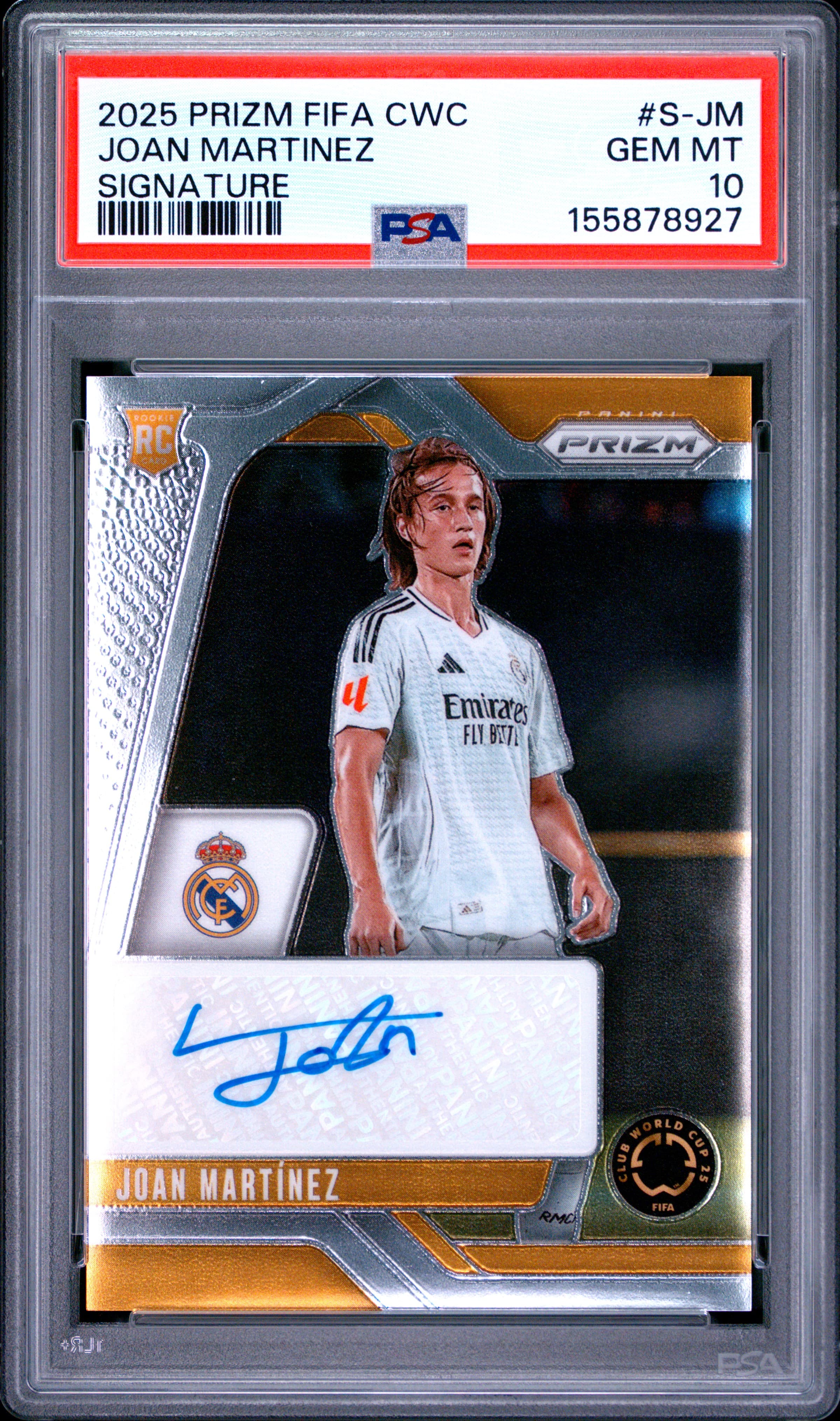 2025 PANINI PRIZM FIFA CLUB WORLD CUP SIGNATURES JOAN MARTINEZ #S-JM GEM MT 10 155878927