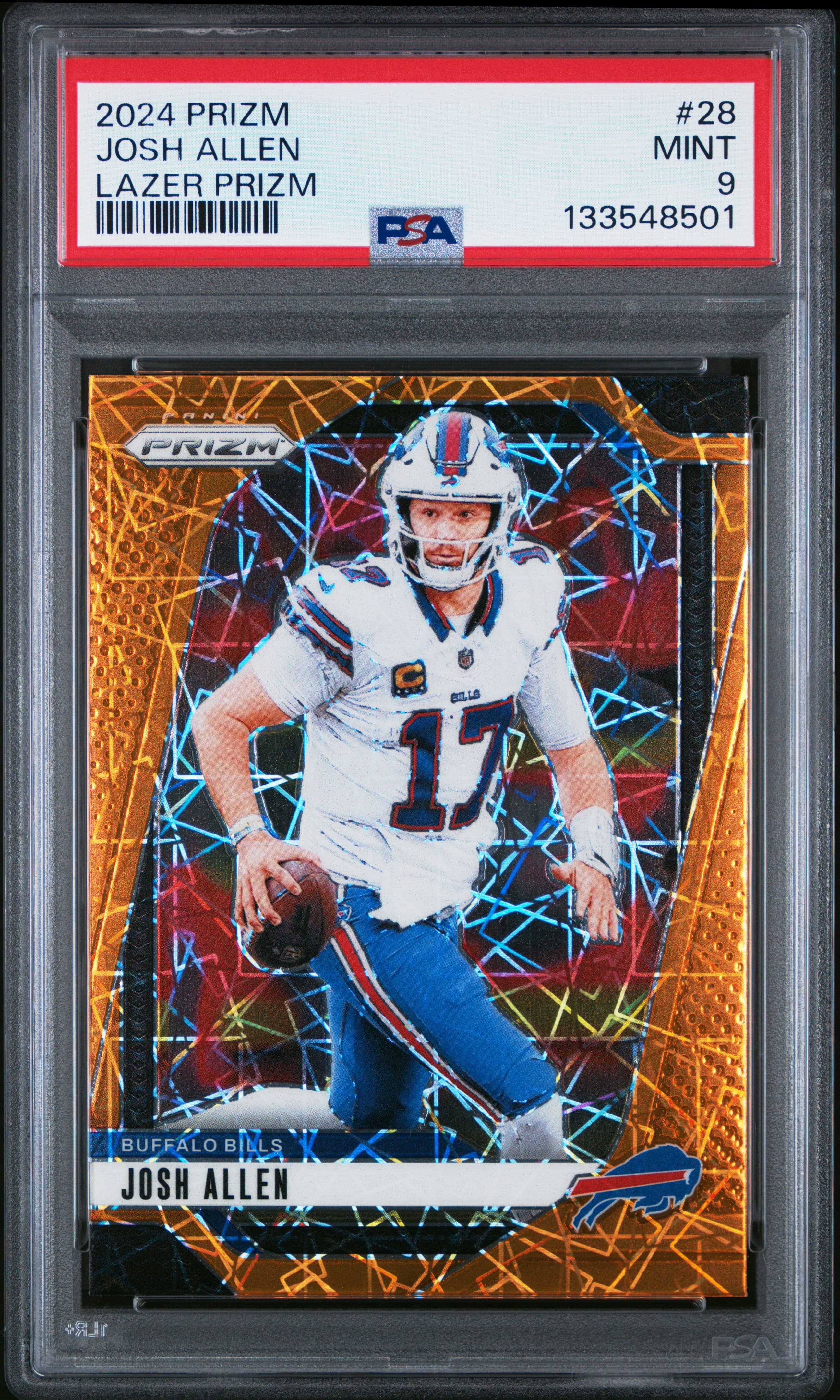 2024 PANINI PRIZM JOSH ALLEN #28 LAZER PRIZM MINT 9 133548501