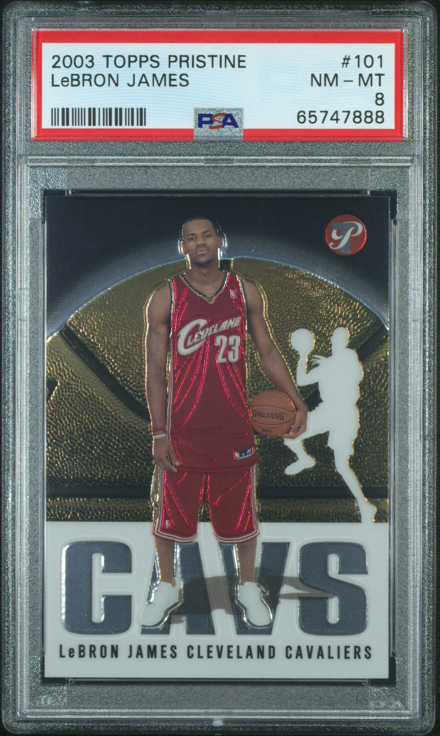 2003 TOPPS PRISTINE LeBRON JAMES #101 NM-MT 8 65747888