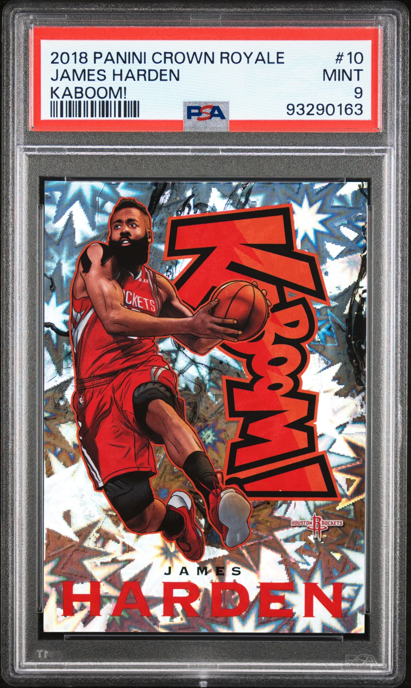 2018 PANINI CROWN ROYALE KABOOM! JAMES HARDEN #10 KABOOM! MINT 9 93290163