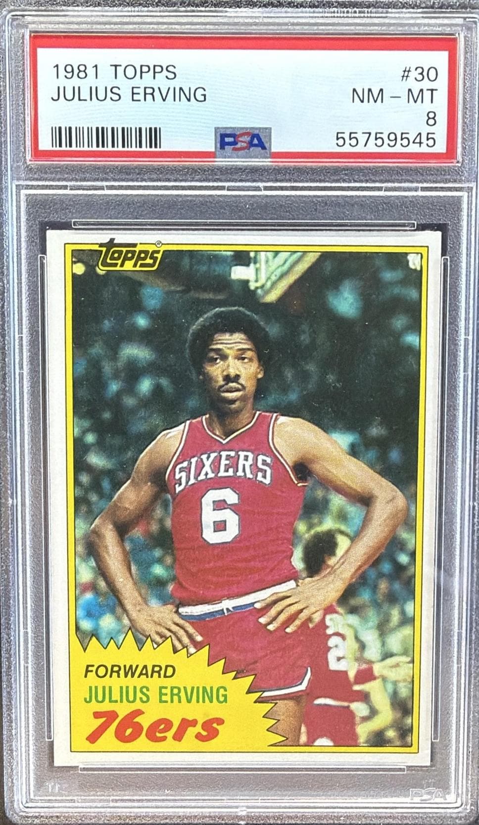 1981 TOPPS JULIUS ERVING #30 NM-MT 8 55759545