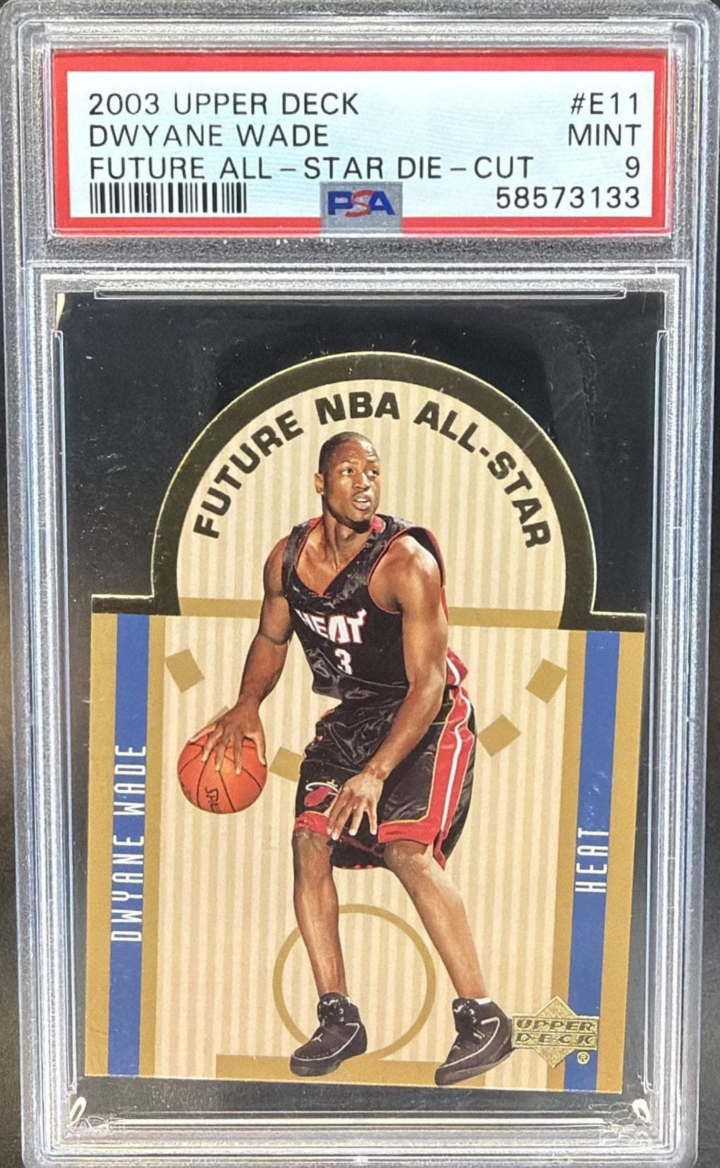 2003 UPPER DECK FUTURE ALL-STAR DIE-CUT DWYANE WADE #E11 FUTURE ALL-STAR DIE-CUT MINT 9 58573133
