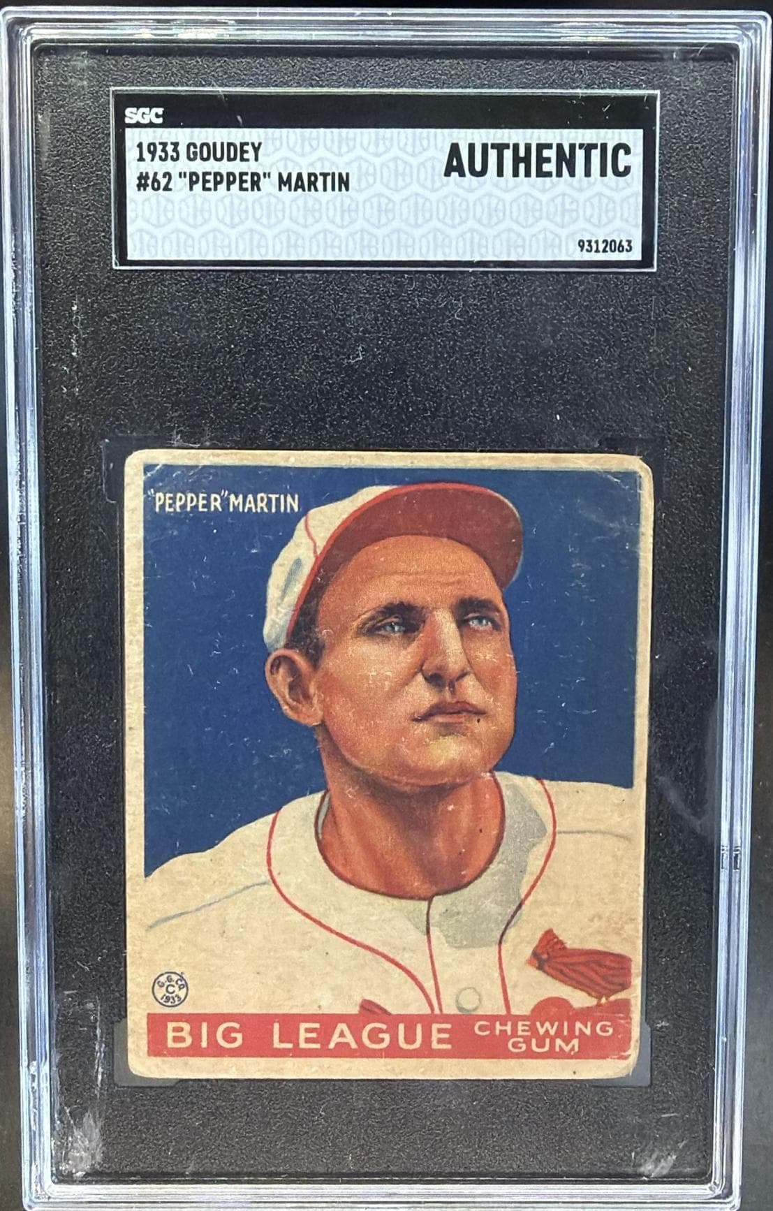 1933 Goudey Pepper Martin SGC Authentic