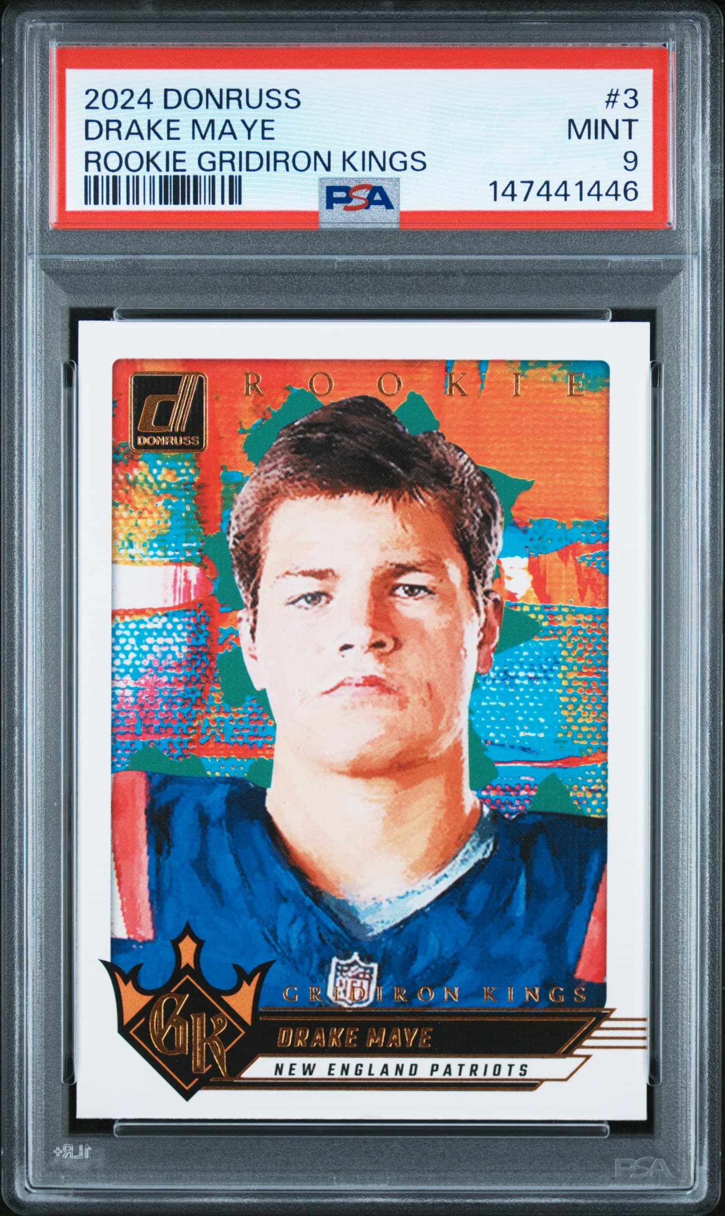 2024 PANINI DONRUSS ROOKIE GRIDIRON KINGS DRAKE MAYE #3 MINT 9 147441446