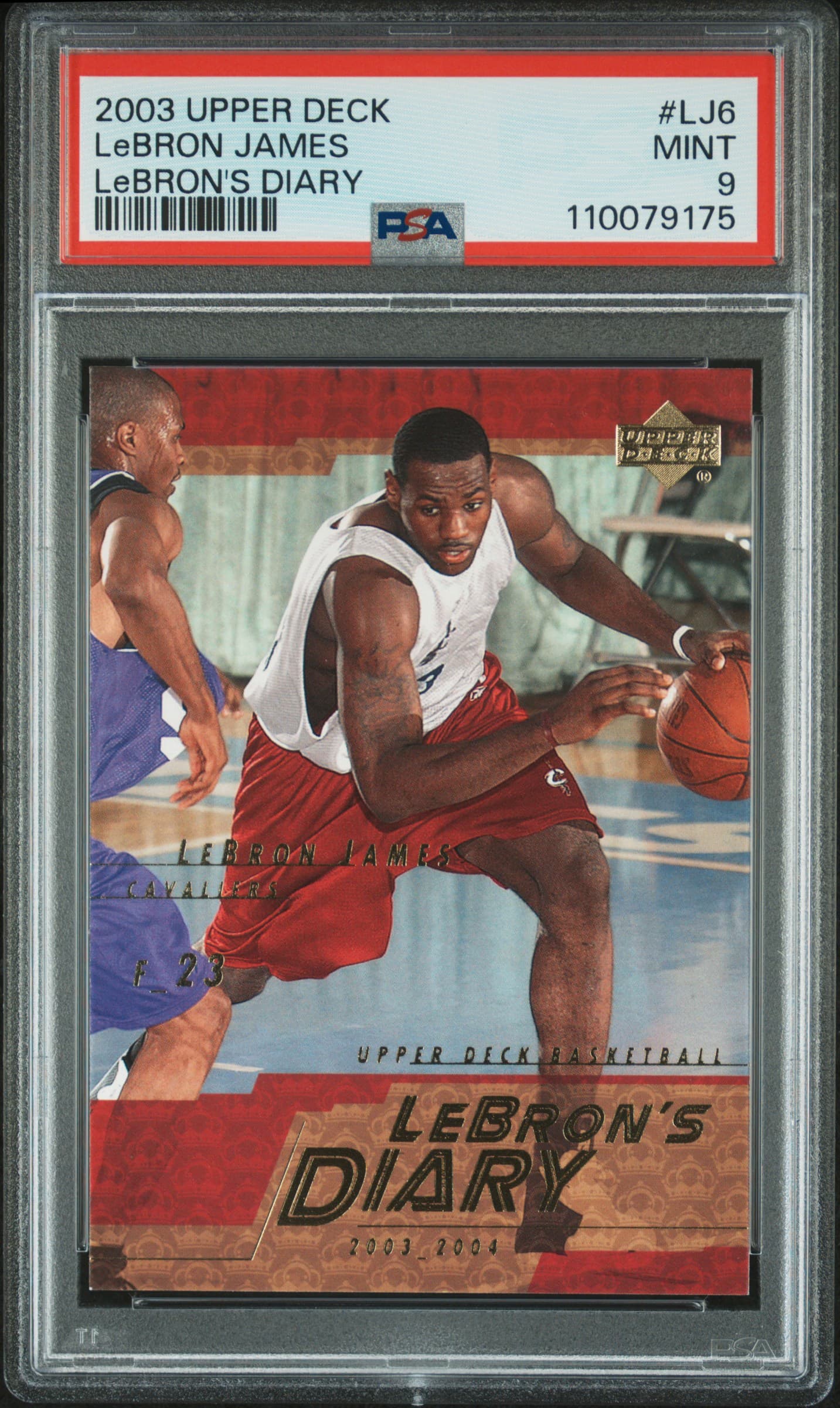 2003 UPPER DECK LEBRON'S DIARY LeBRON JAMES #LJ6 LeBRON'S DIARY MINT 9 110079175