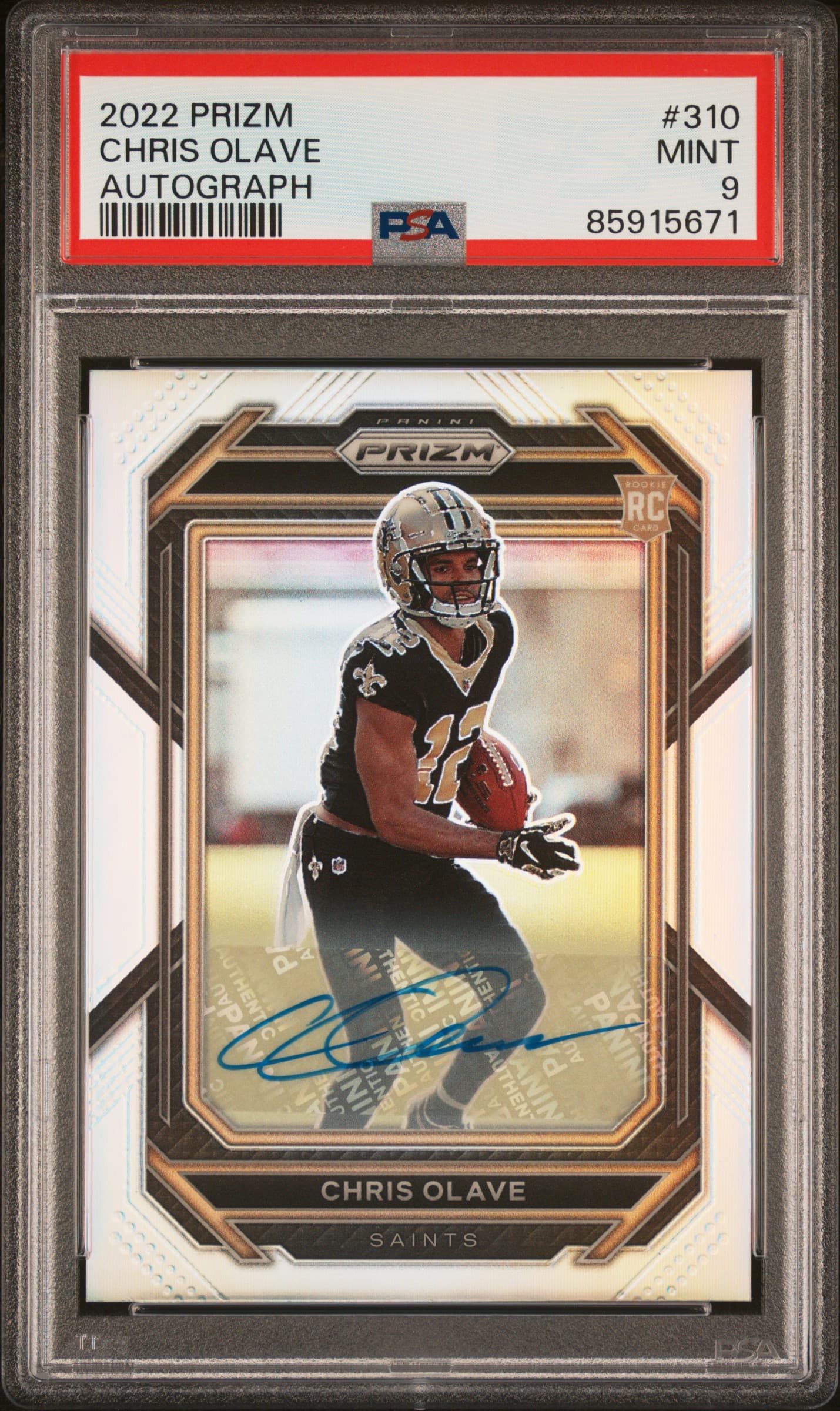 2022 PANINI PRIZM CHRIS OLAVE #310 AUTOGRAPH MINT 9 85915671