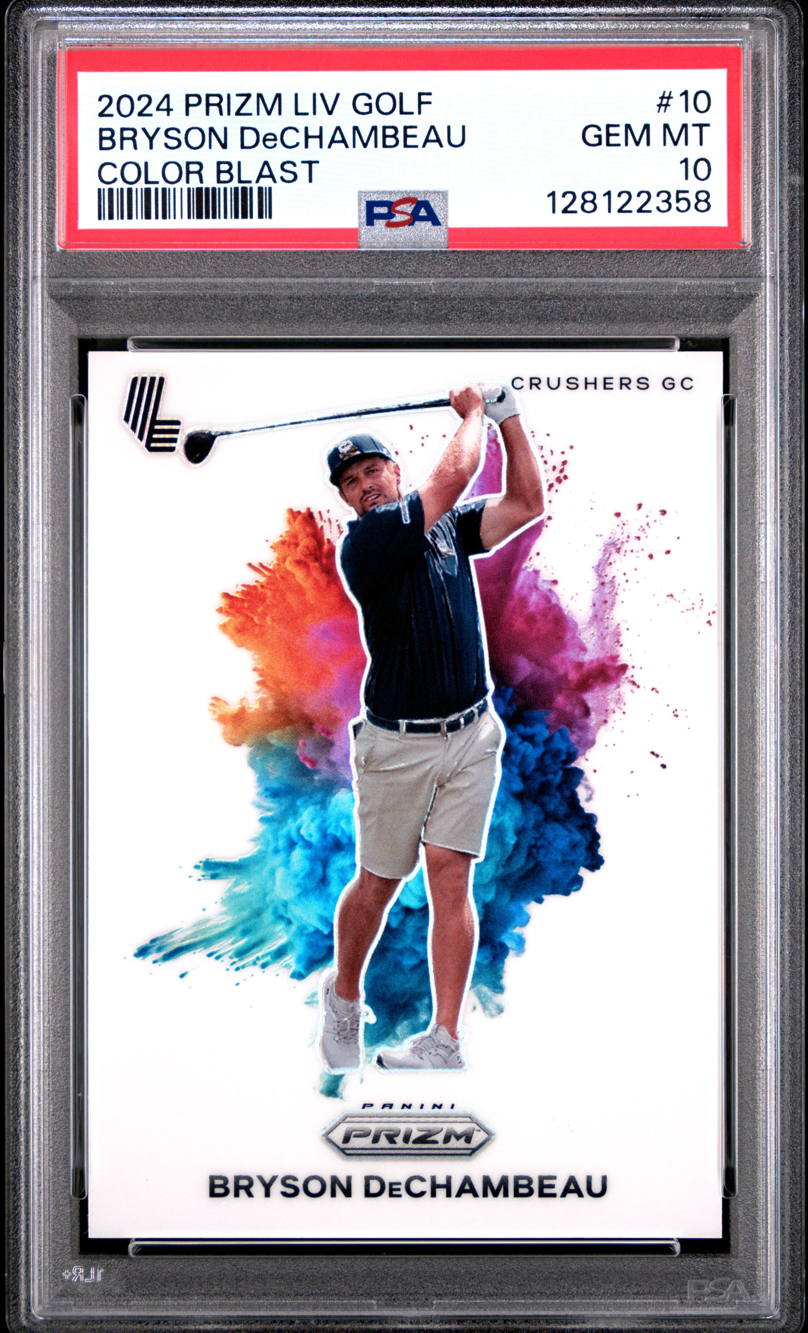 2024 PANINI PRIZM LIV GOLF COLOR BLAST BRYSON DeCHAMBEAU #10 GEM MT 10 128122358