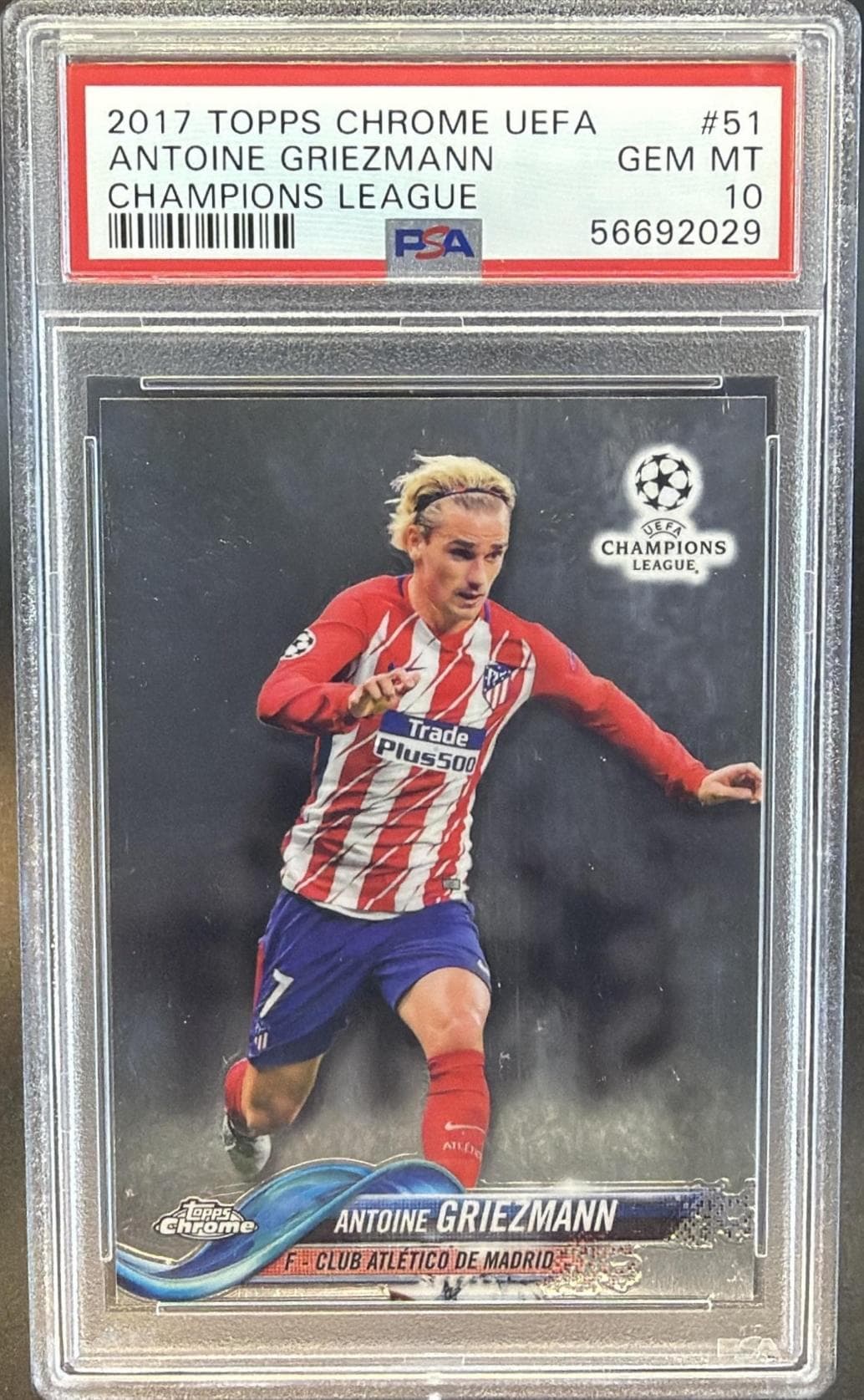 2017 TOPPS CHROME UEFA CHAMPIONS LEAGUE ANTOINE GRIEZMANN #51 GEM MT 10 56692029